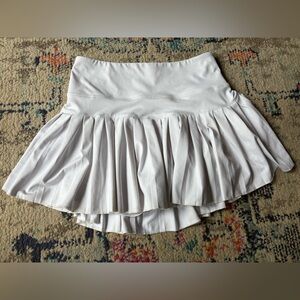 Goldhinge White Pleated Skirt